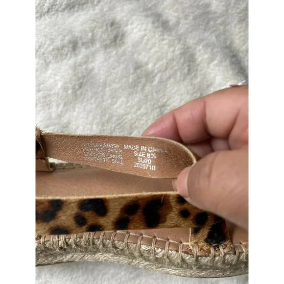 Women’s Sandals Size 8.5 Madewell Espadrille Sandal in Leopard Calf Hair - Picture 12 of 12